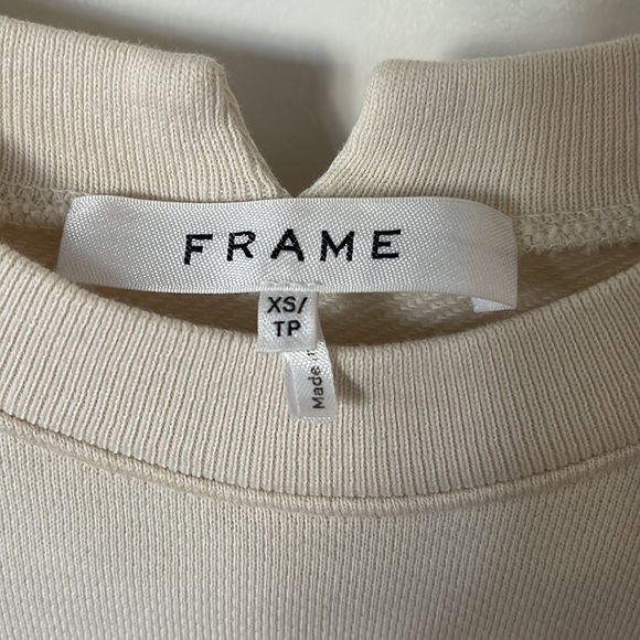 Frame New York Work & Play cream crewneck, size xs oversized - Picture 6 of 8